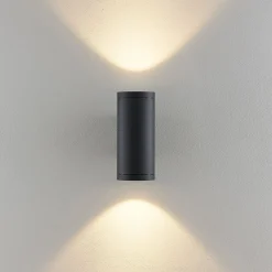 Molto Luce LED-ulkoseinälamppu Foris Round Double, antrasiitti