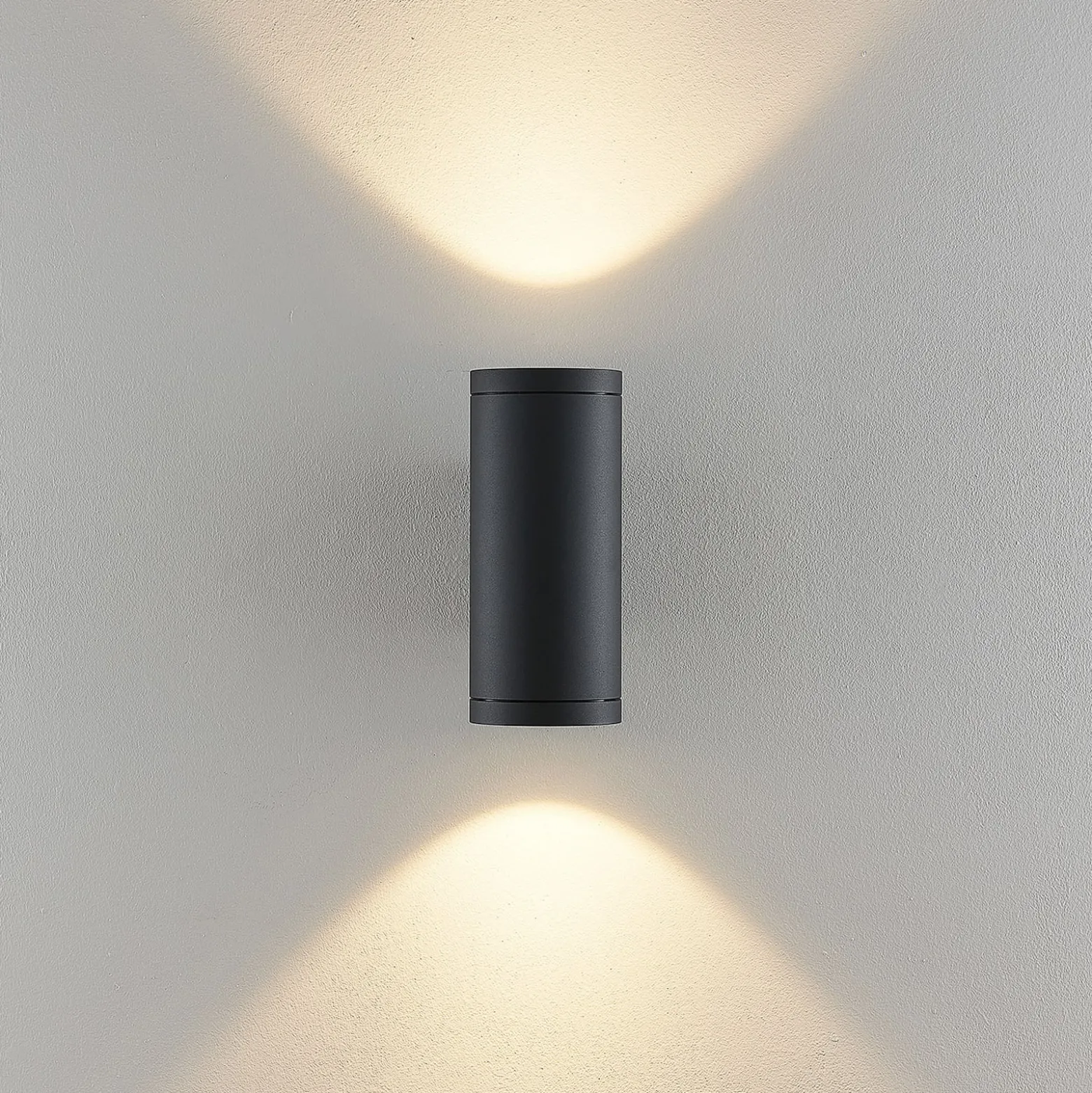 Molto Luce LED-ulkoseinälamppu Foris Round Double, antrasiitti