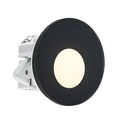 Molto Luce LED uppoasennusvalaisin Wall 68R lasi IP44 RD, musta, musta