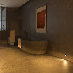 Molto Luce LED uppoasennusvalaisin Wall 68R lasi IP44 RD, musta, musta