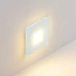 Molto Luce LED uppoasennusvalaisin Wall R68 Lasi IP44 SQ, valkoinen, CCT