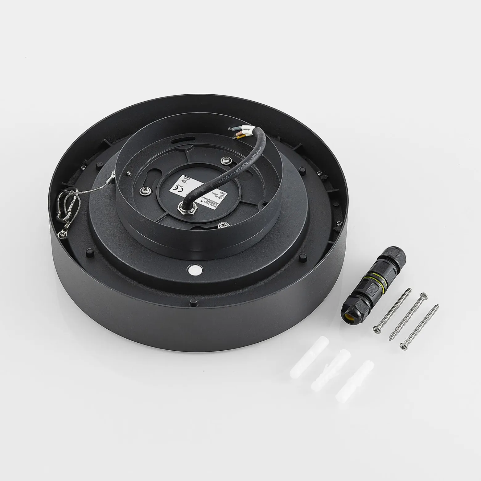 Molto Luce Nona LED-ulkokattovalaisin, halkaisija 22,8 cm, antrasiitti
