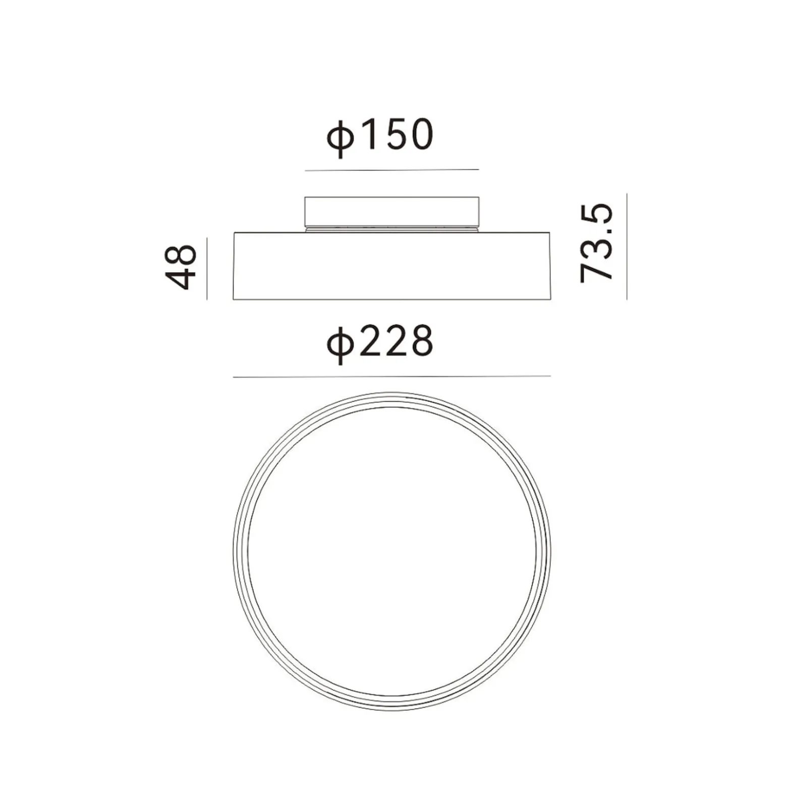 Molto Luce Nona LED-ulkokattovalaisin, halkaisija 22,8 cm, antrasiitti