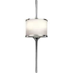 Mona-LED-seinävalaisin IP44, K 55,9 cm, kromattu