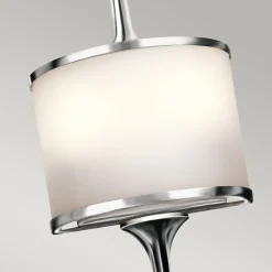 Mona-LED-seinävalaisin IP44, K 55,9 cm, kromattu