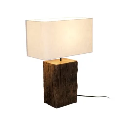 Montecristo pöytävalaisin, puunvärinen/beige, korkeus 59 cm, puu