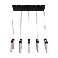 Moonbeam LED-riippuvalaisin, 10 valoa, musta, valkoinen, metallia