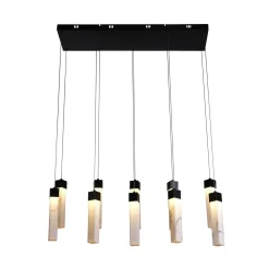 Moonbeam LED-riippuvalaisin, 10 valoa, musta, valkoinen, metallia