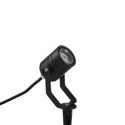 Musta LED-ulkokohdevalaisin Maris maapiikillä