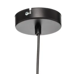 Nanu riippuvalaisin metallia musta 1-lamppuinen