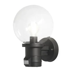 Nemi ulkoseinävalaisin, jossa on liiketunnistin, musta