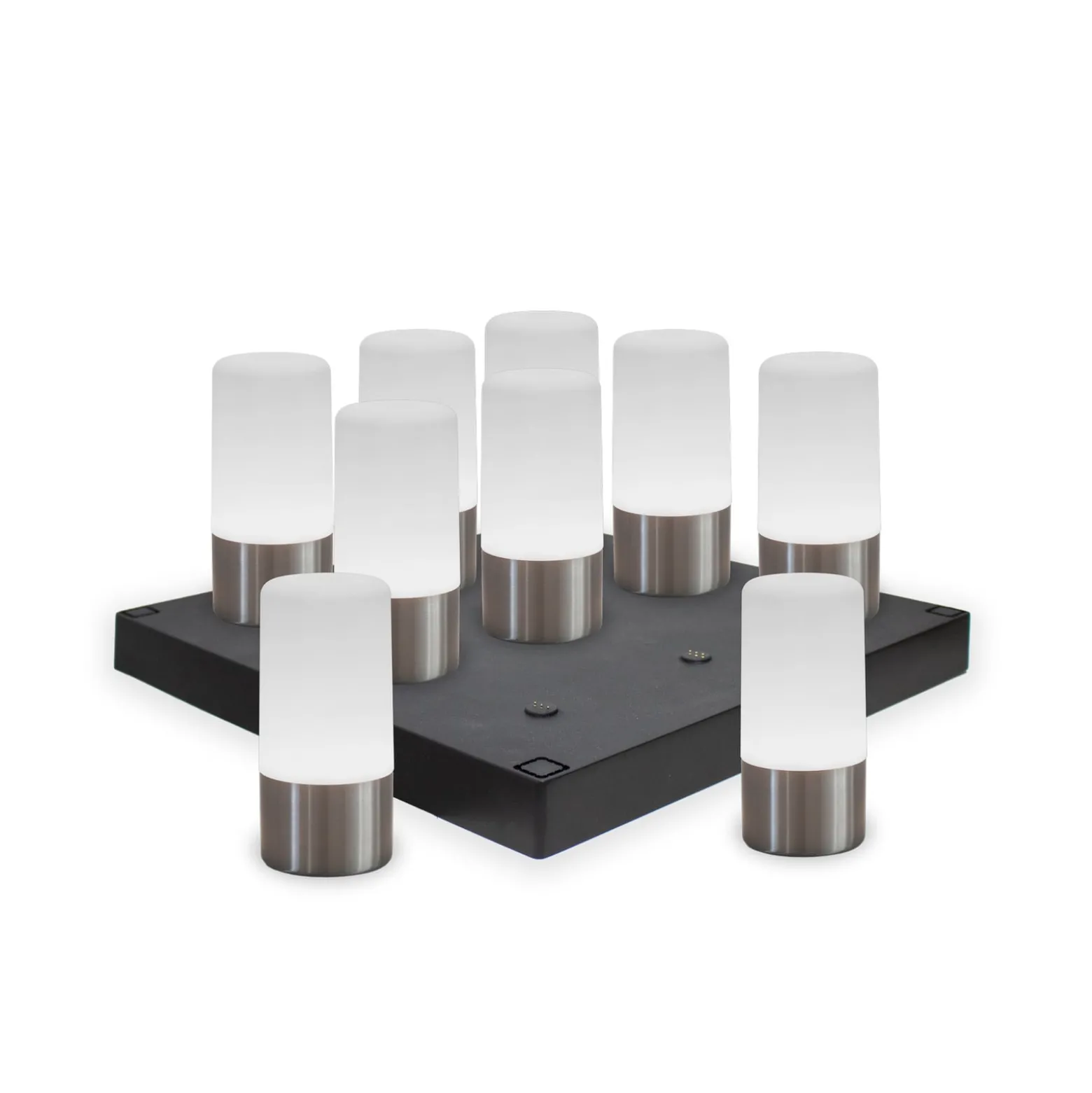 Newgardenin ladattava LED-pöytävalaisin Maia, harmaa, IP54, RGBW