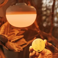 Newgarden LED-akkukäyttöinen pöytävalaisin Cherry, oranssi/valkoinen, IP54