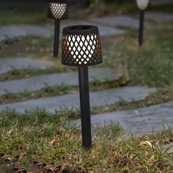 Newgarden LED-aurinkovalaisin Gretita, musta, maapiikki, 4 kpl