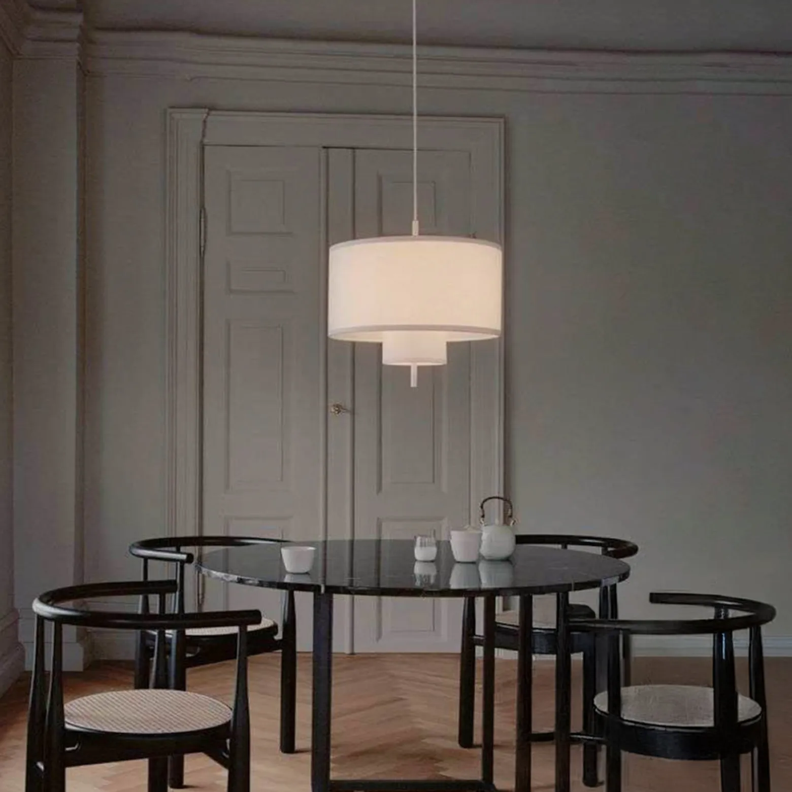 NEW WORKS Margin-riippuvalaisin, Ø 50 cm, valkoinen, E27