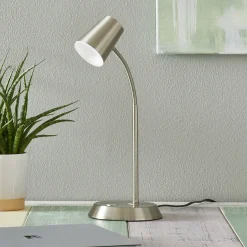 Nikkelin värinen LED-pöytälamppu Narcos