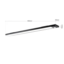 Norman LED-kaapinvalaisin, musta, ladattava akku, anturi, USB-portti