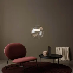 Northern Reveal -LED-riippuvalo savulasia Ø 45 cm
