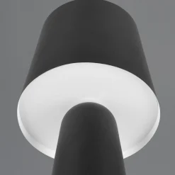 Nubialainen pöytävalaisin, musta, korkeus 40 cm, metallia, E27