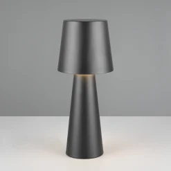 Nubialainen pöytävalaisin, musta, korkeus 40 cm, metallia, E27