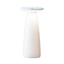 Nuflair LED ladattava pöytävalaisin, valkoinen, IP54, himmennettävä, 24 cm