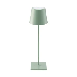 Nuindie LED-ladattava pöytävalaisin, USB-C, salvianvihreä, IP54,