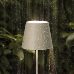 Nuindie mini LED ladattava pöytävalaisin, USB-C, beige, IP54, himmennettävä