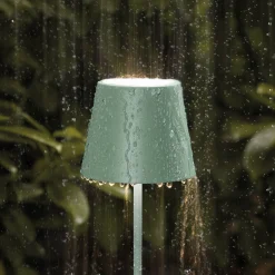 Nuindie mini LED ladattava pöytävalaisin, USB-C, salvianvihreä, himmennettävä