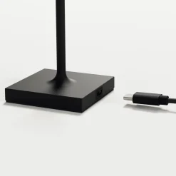 Nuindie tasku LED ladattava pöytävalaisin, musta, IP54, himmennettävä