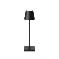Nuindie tasku LED ladattava pöytävalaisin, musta, IP54, himmennettävä