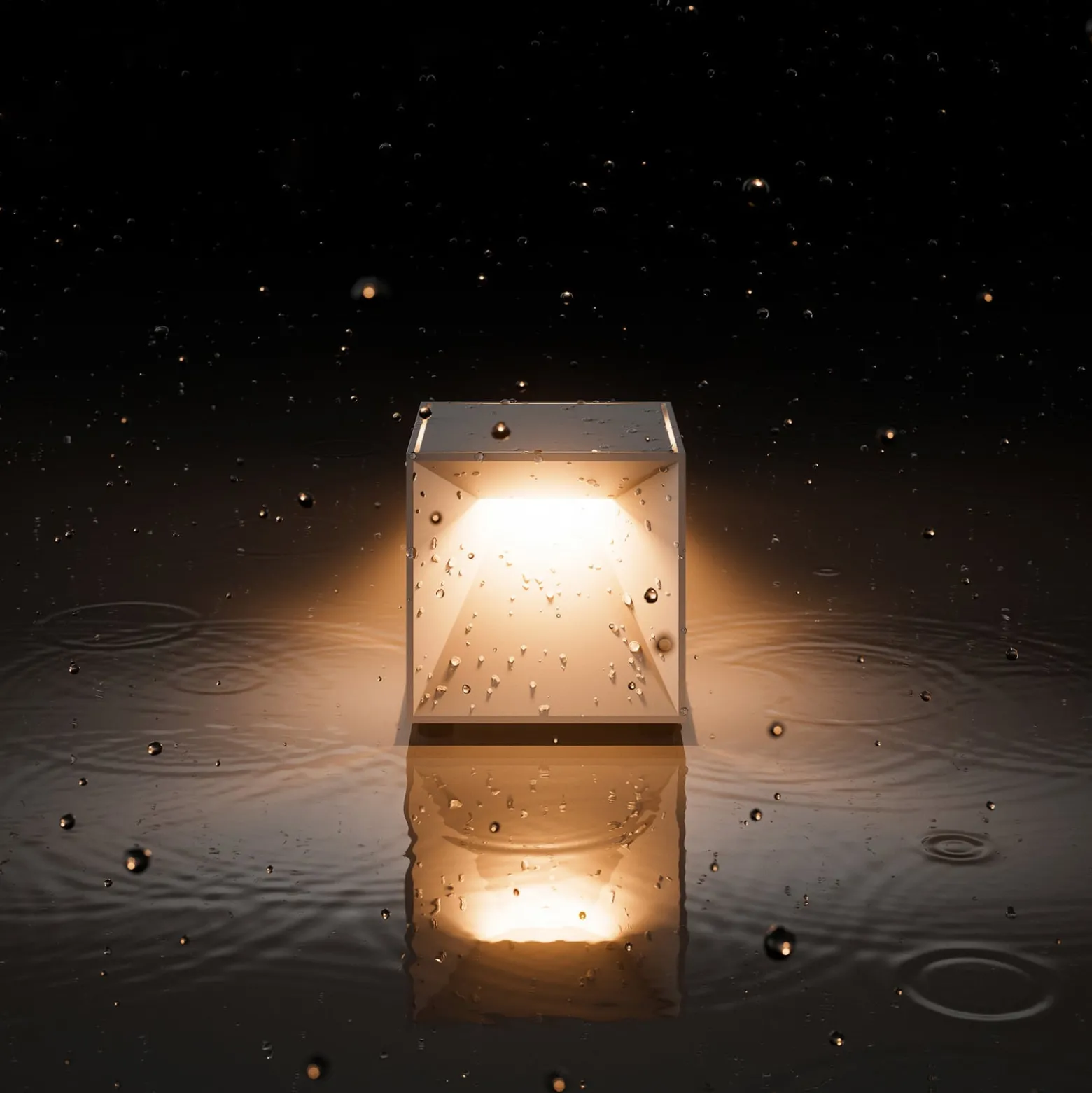 Nutalis mini LED ladattava pöytävalaisin, beige, IP54, himmennettävä
