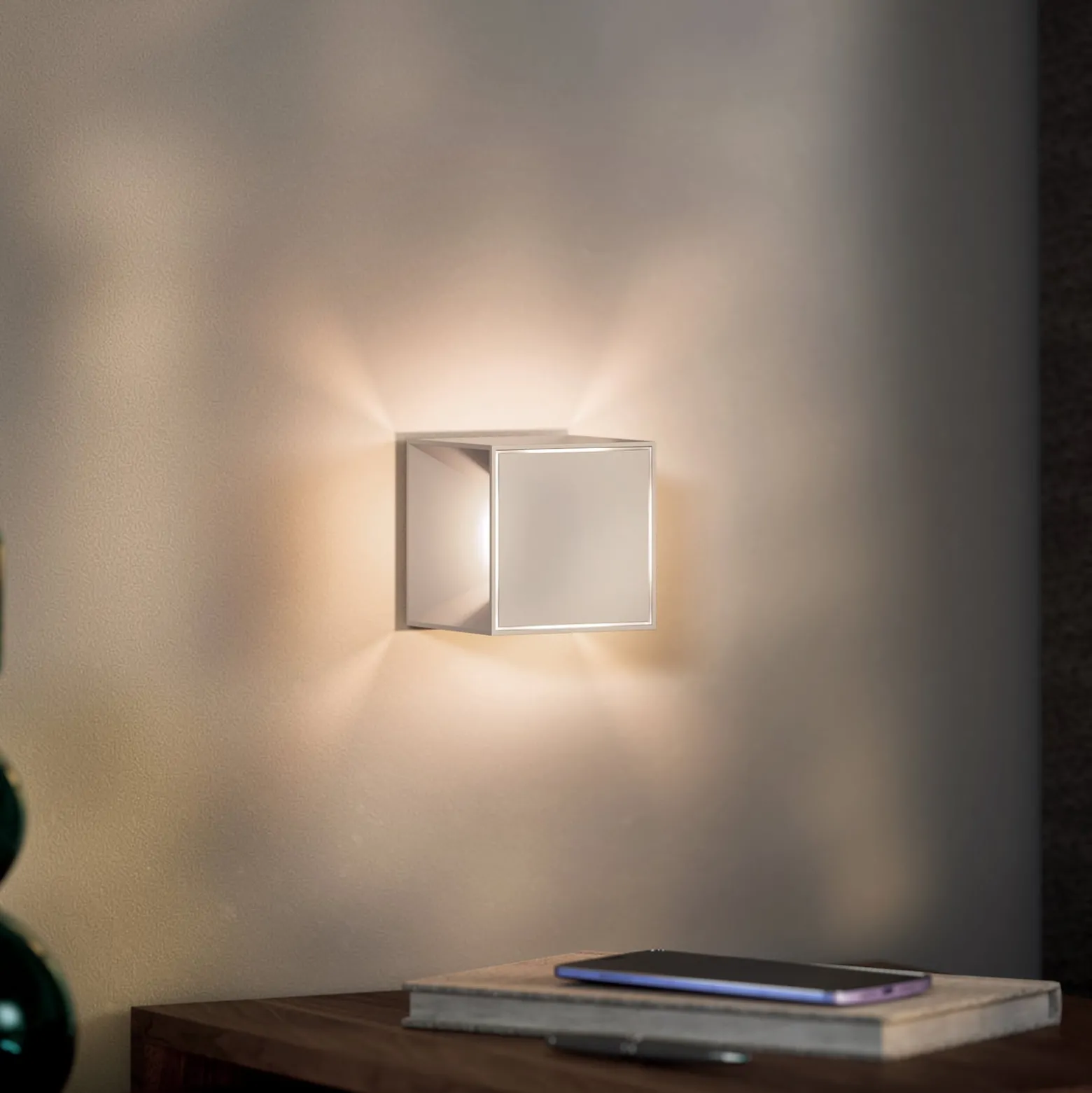 Nutalis mini LED ladattava pöytävalaisin, beige, IP54, himmennettävä