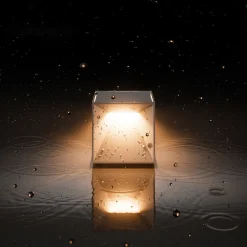Nutalis mini LED ladattava pöytävalaisin, vihreä, IP54, himmennettävä