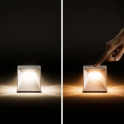 Nutalis mini LED ladattava pöytävalaisin, vihreä, IP54, himmennettävä