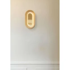Nuura LED-seinävalaisin Sasi, korkeus 29 cm, messinkivärinen, metalli