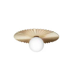Nuura seinälamppu Liila Muuse, Ø 42 cm, IP44, kulta/opaalinen