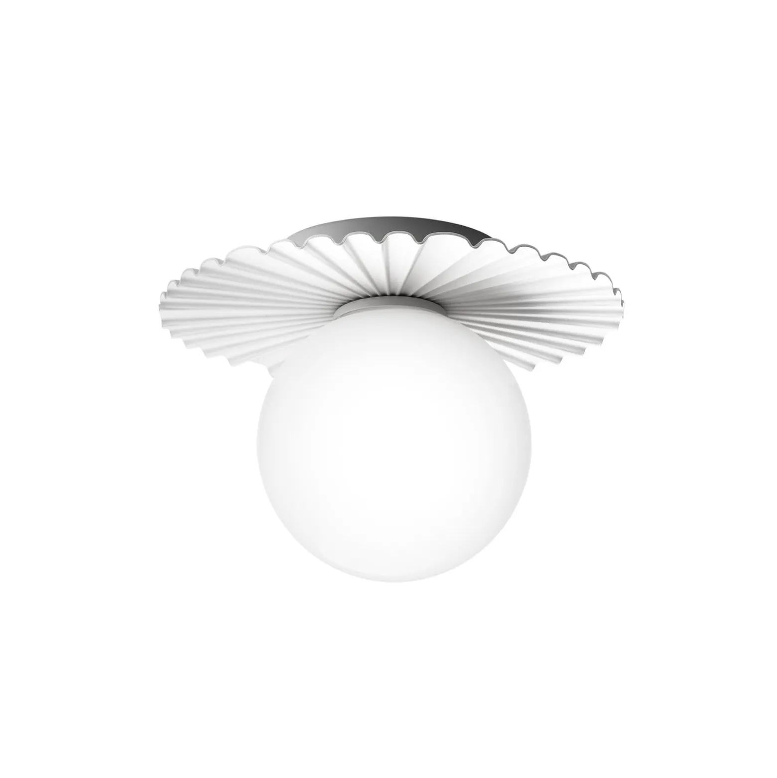 Nuura seinälamppu Liila Muuse, Ø 20 cm IP44, valkoinen/opaalinen