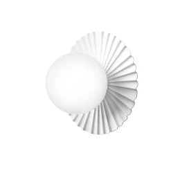 Nuura seinälamppu Liila Muuse, Ø 20 cm IP44, valkoinen/opaalinen