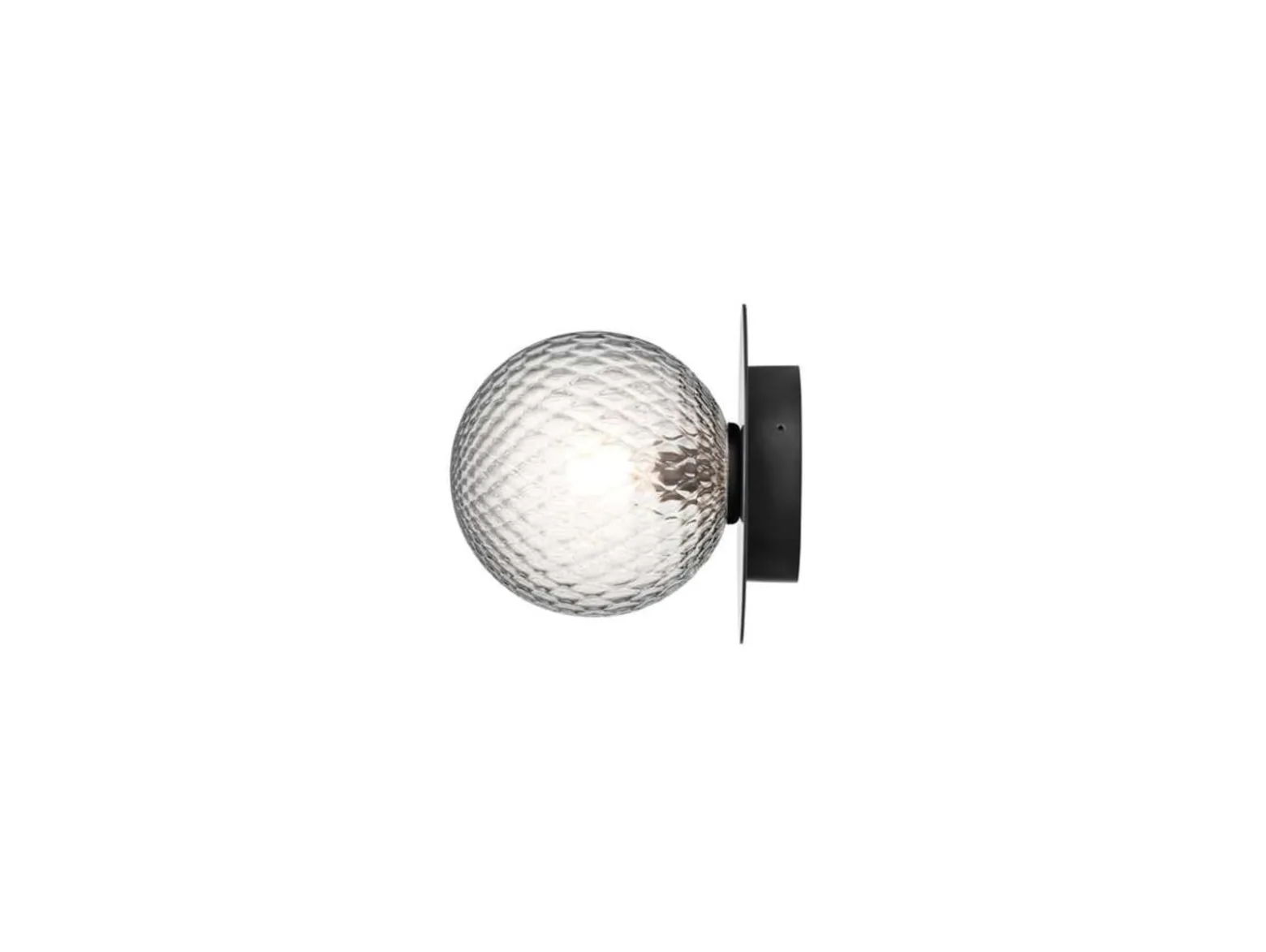 Nuura ulkoseinävalaisin Liila, Ø 16 cm, musta/kirkas