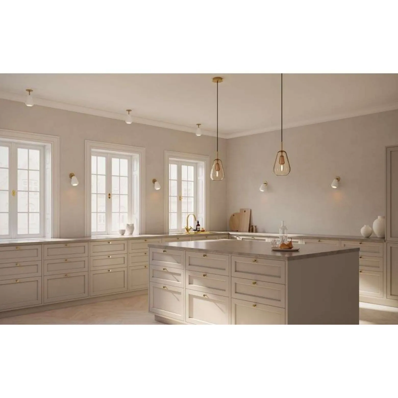 Nuura uppokohdevalo Anoli Spot Recessed, Ø 10 cm, valkoinen/kulta