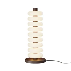 Nuvem-LED-pöytävalaisin, ruskea, opaali, korkeus 55 cm, himmennin