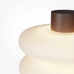 Nuvem-LED-pöytävalaisin, ruskea, opaali, korkeus 55 cm, himmennin