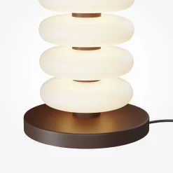 Nuvem-LED-pöytävalaisin, ruskea, opaali, korkeus 55 cm, himmennin