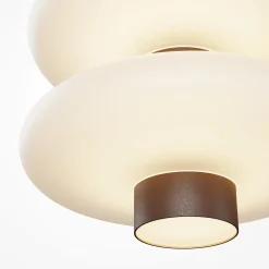 Nuvem-LED-seinävalaisin, ruskea, opaali, korkeus 15 cm, himmennettävä