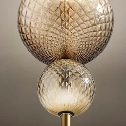 OLEV LED-lattiavalo TERRA&LUNA, kulta/keltainen, metalli/lasi, 927