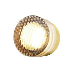 OLO-LED-seinävalaisin, messinki/keltainen, kuvioitu, Ø 13 cm CCT
