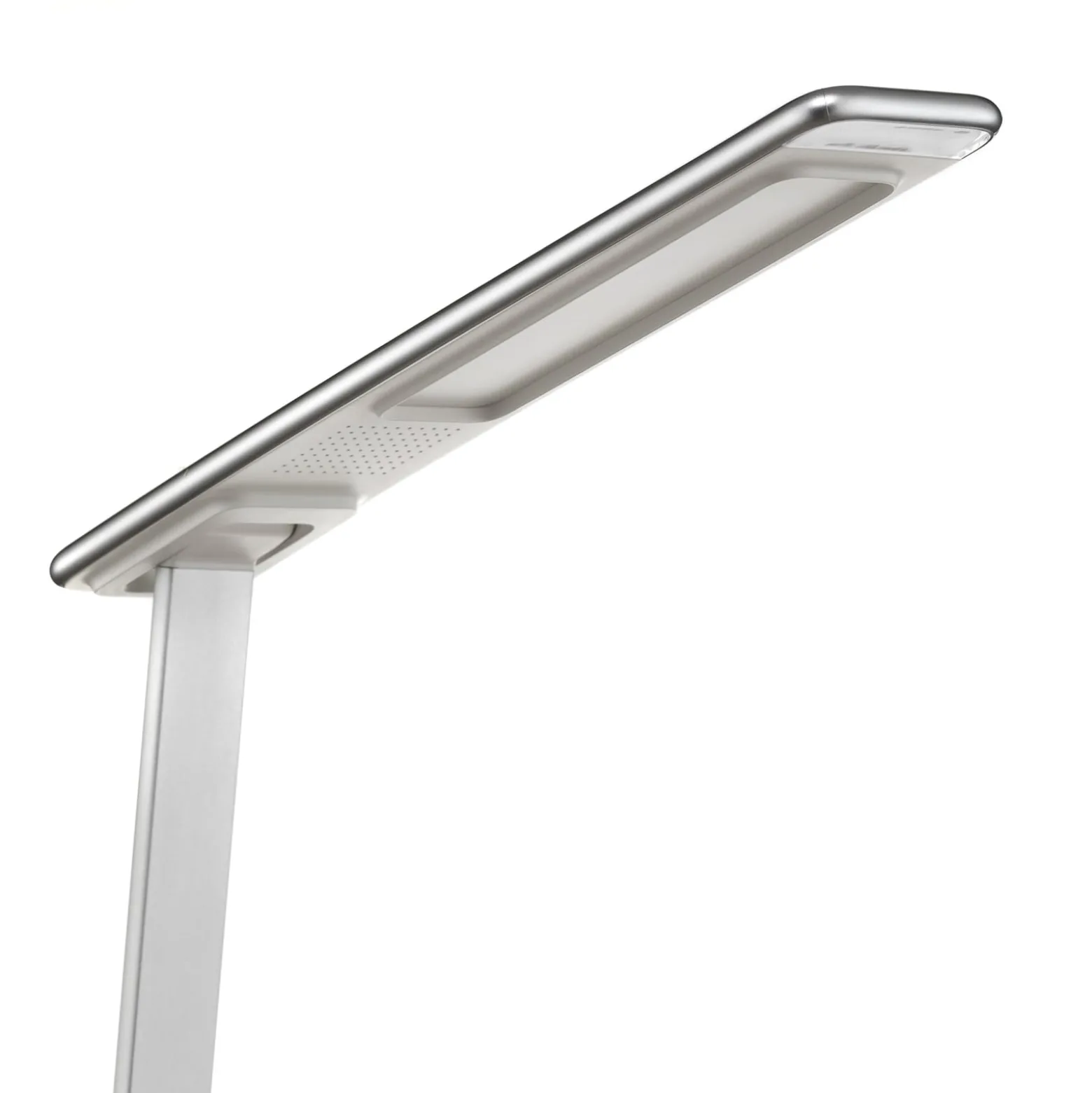 Orbit-LED-työpöytälamppu, induktio, hopea