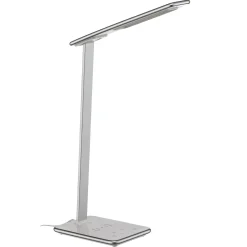 Orbit-LED-työpöytälamppu, induktio, hopea