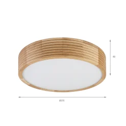 Oro-kattovalaisin, tammipuu/lasi, Ø 38 cm, E27