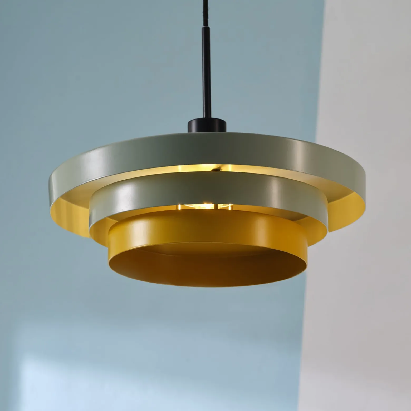 OSRAM Decor Layers -riippuvalaisin, vihreä/keltainen, teräs, E27